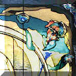Exterior Stained Glass Door Detail
