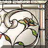 Stained Glass with Beveled Elements Detail